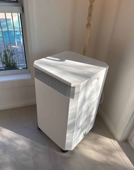 view of our own purchase testing inovaair air purifier airclean e20 plus for allergies australia unboxing package arrival several weeks to months 